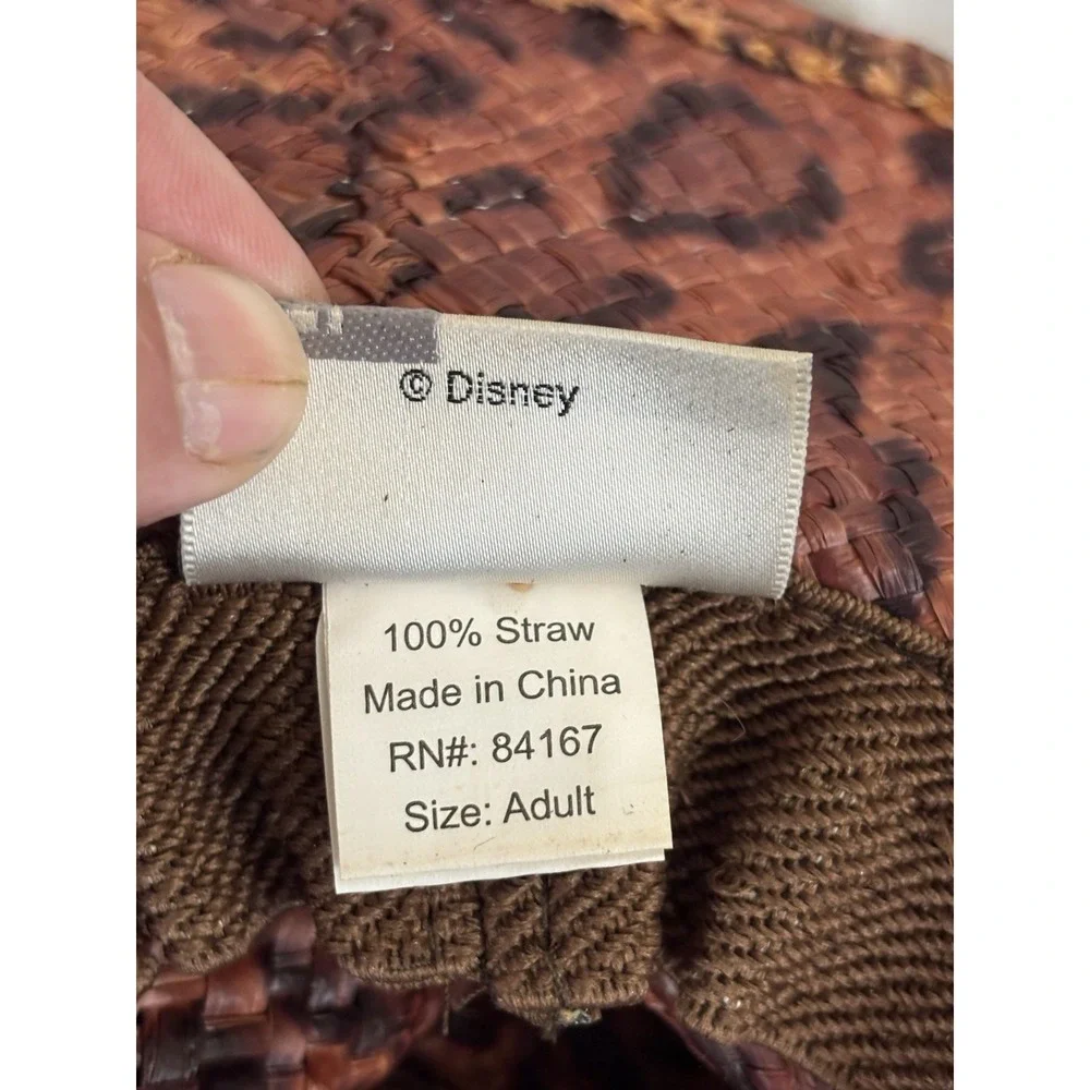Disney Land Resort Animal Print Straw House‎ Mickey Emblem #84167